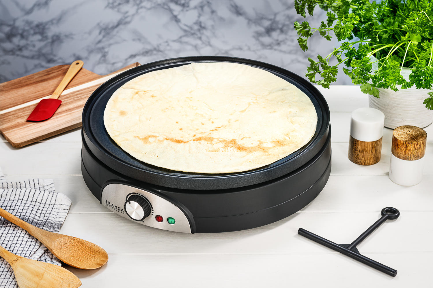 Dwustronna płyta DualPancake do naleśników i 7 pancakeów